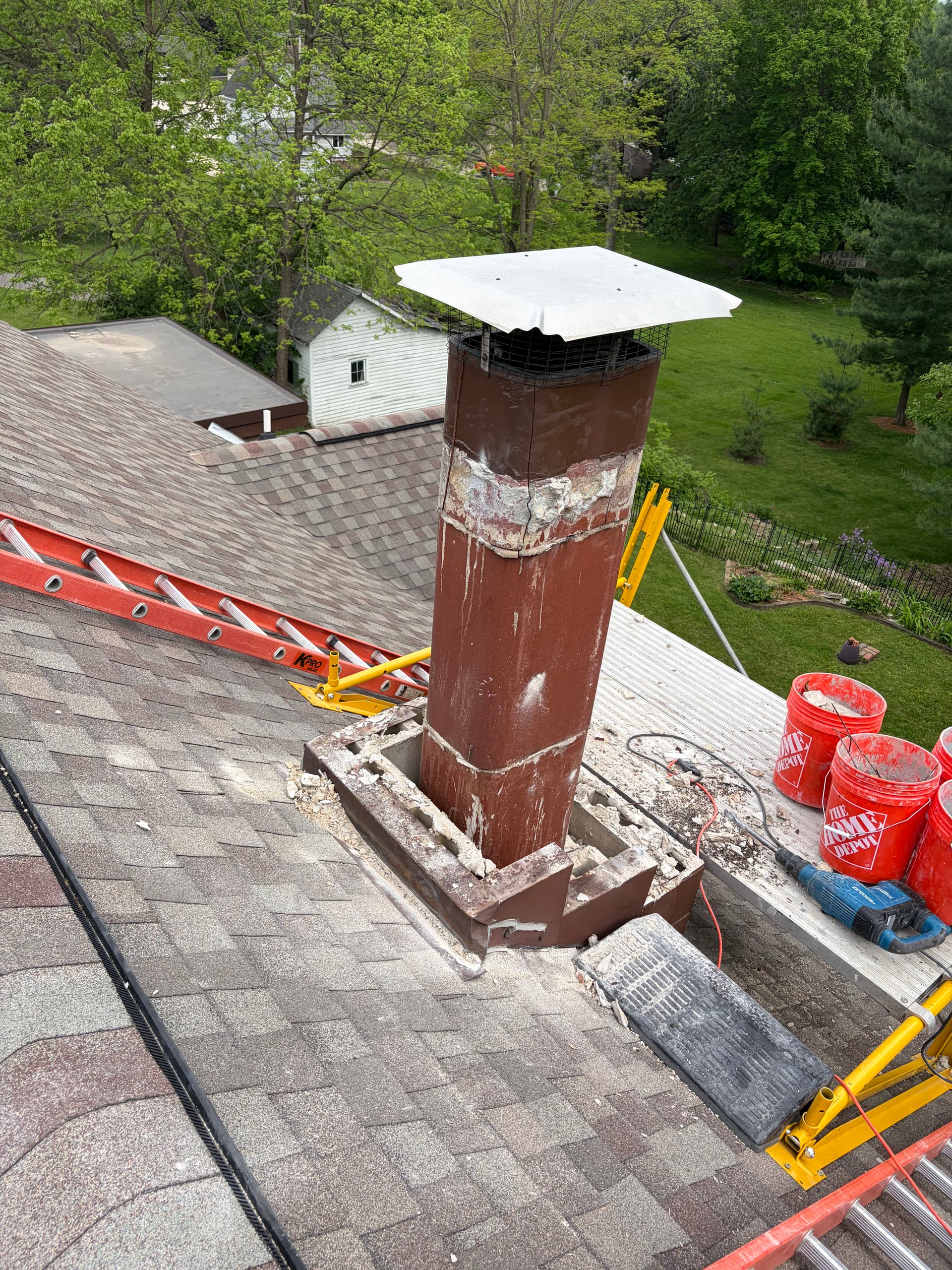 Gallery photos for Painted Block Chimney Rebuilt from the Ground Up: Image #4