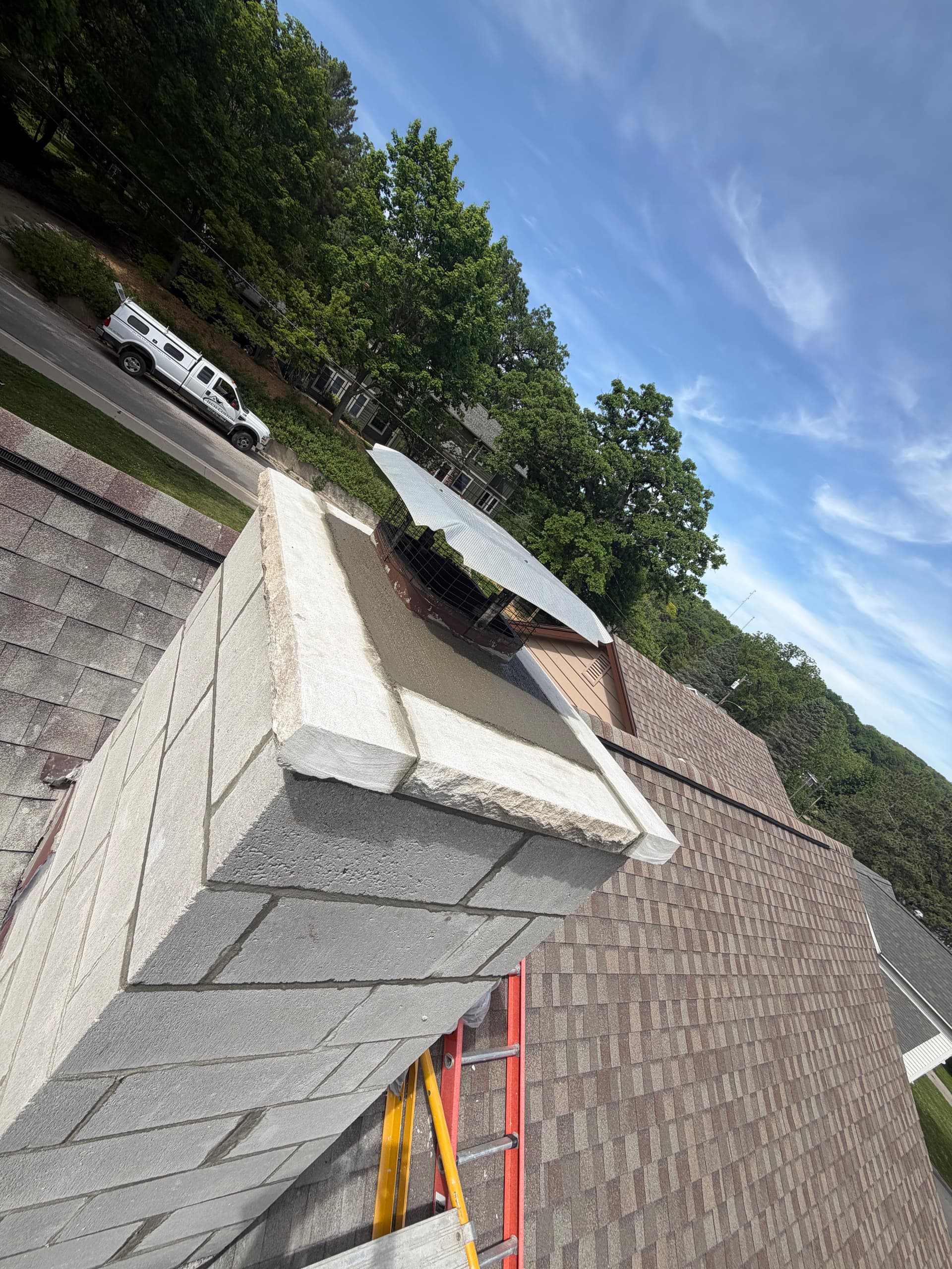 Gallery photos for Painted Block Chimney Rebuilt from the Ground Up: Image #1