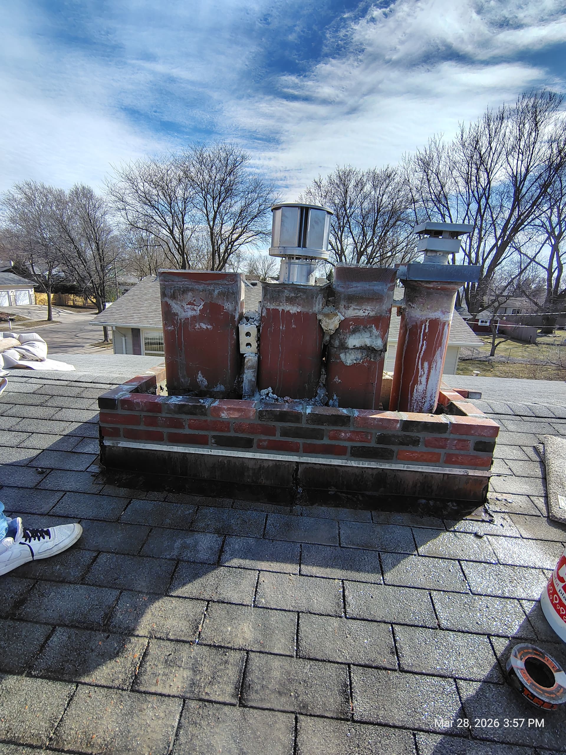 Gallery photos for Chimney Rebuild From the Roofline Up - Brick by Brick: Image #4
