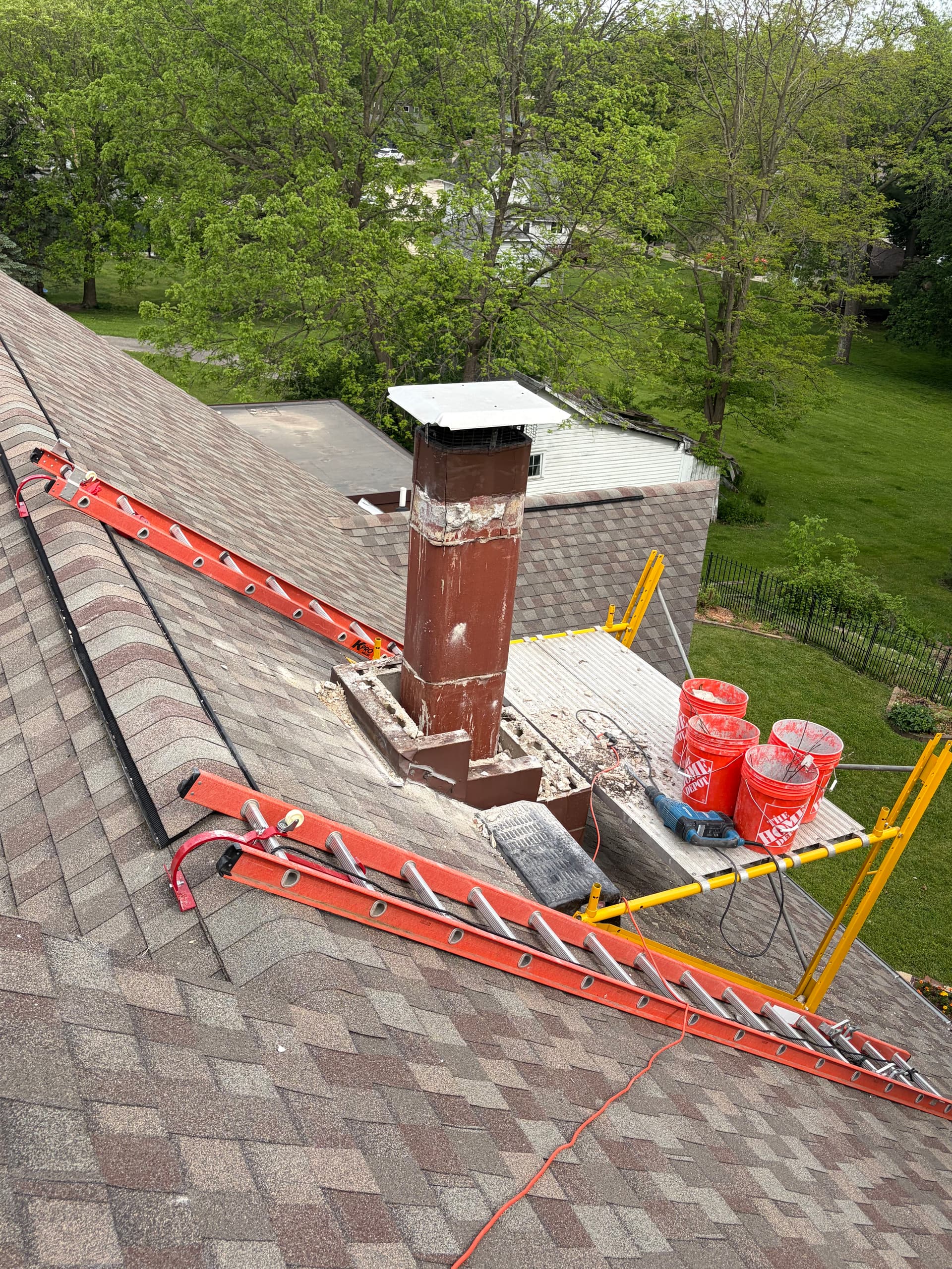 Gallery photos for Painted Block Chimney Rebuilt from the Ground Up: Image #3