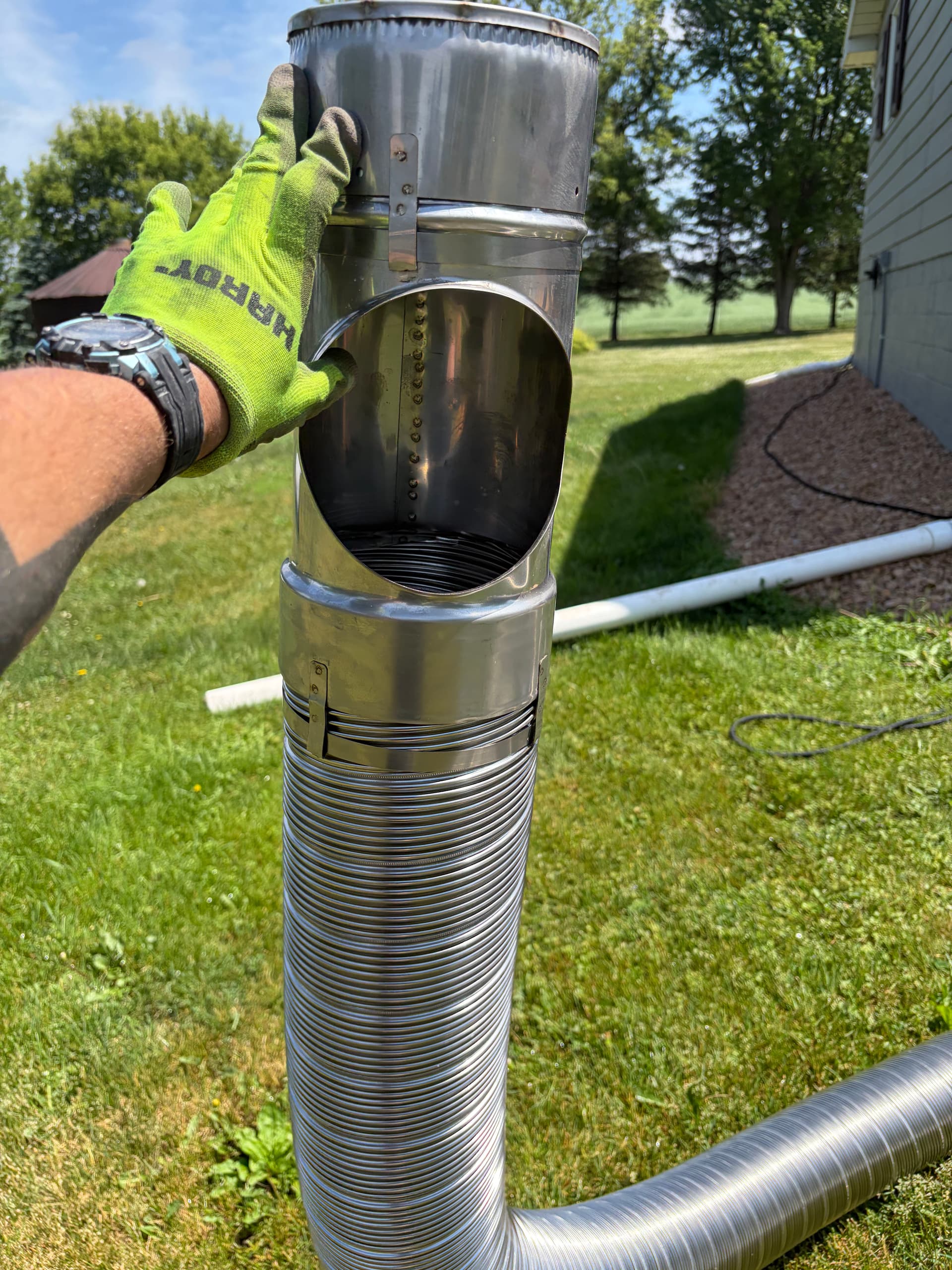 Gallery photos for Wood Stove Chimney Relining with New Stove Pipe and Fresh Repaint: Image #3