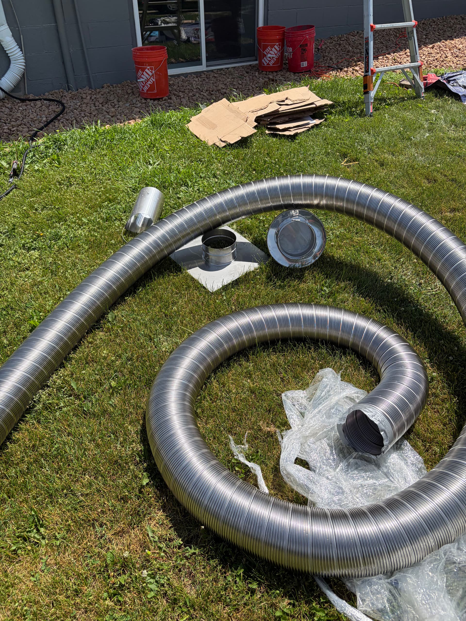 Gallery photos for Wood Stove Chimney Relining with New Stove Pipe and Fresh Repaint: Image #4