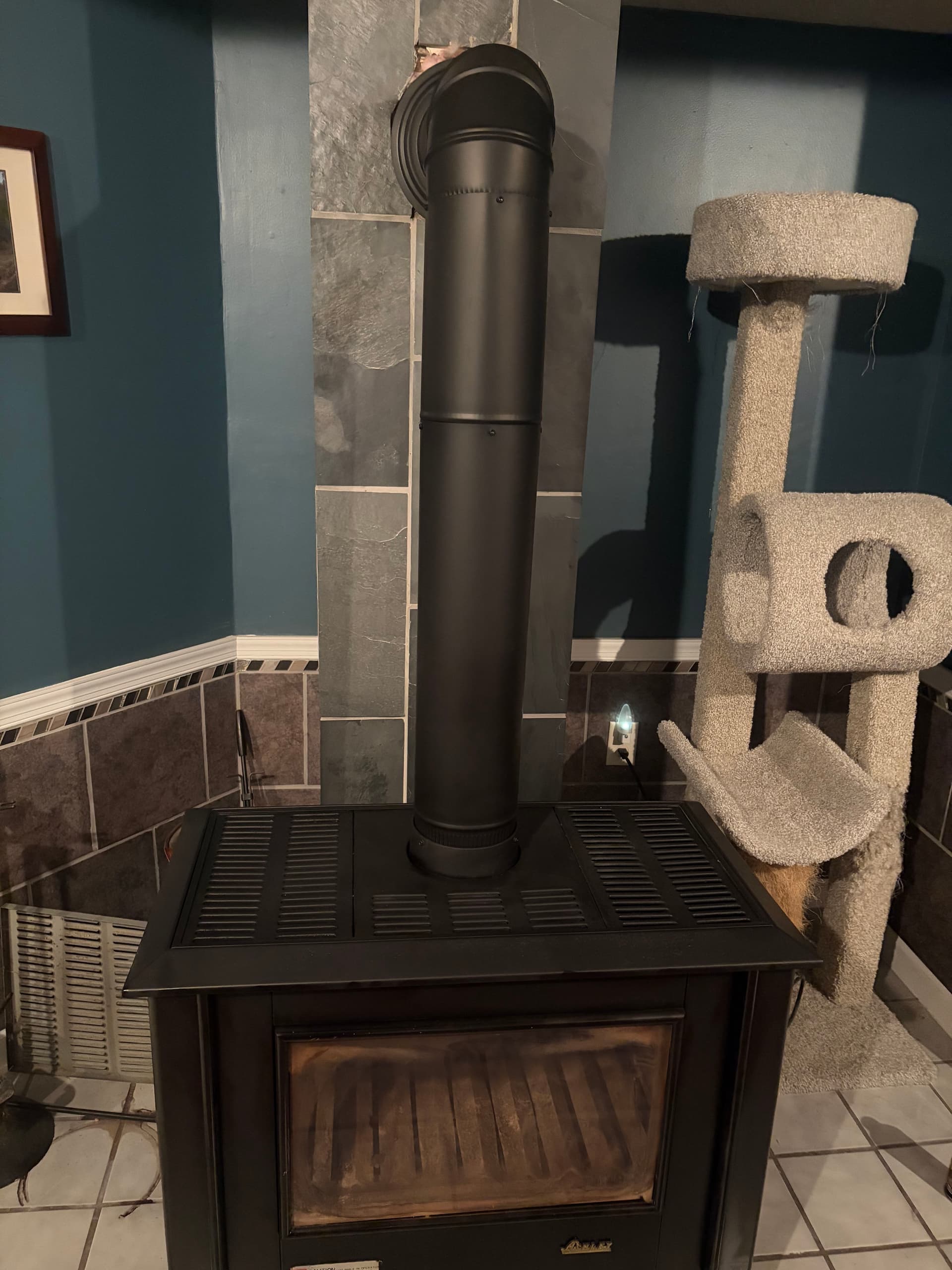 Gallery photos for Wood Stove Chimney Relining with New Stove Pipe and Fresh Repaint: Image #9